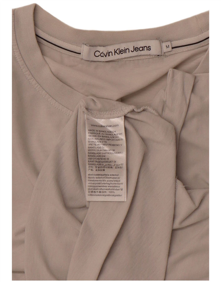 Camiseta masculina CALVIN KLEIN JEANS com estampa gráfica de algodão branco médio