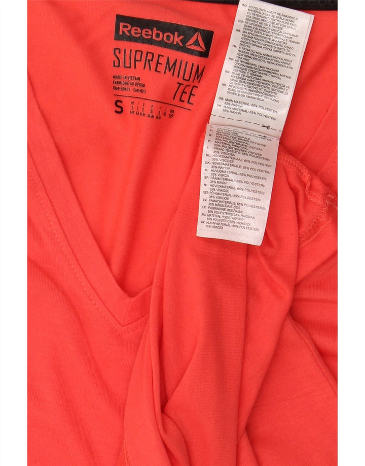 Reebok Camiseta Feminina Top UK 8/10 Pequeno Poliéster Vermelho