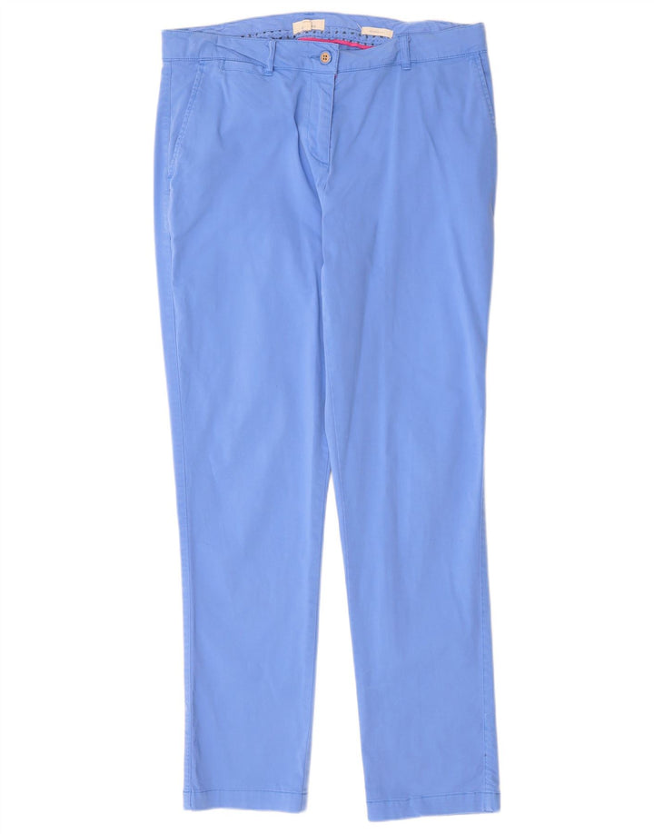 Calça Chino feminina JOULES com ajuste relaxado Reino Unido 14 grande W34 L30 algodão azul