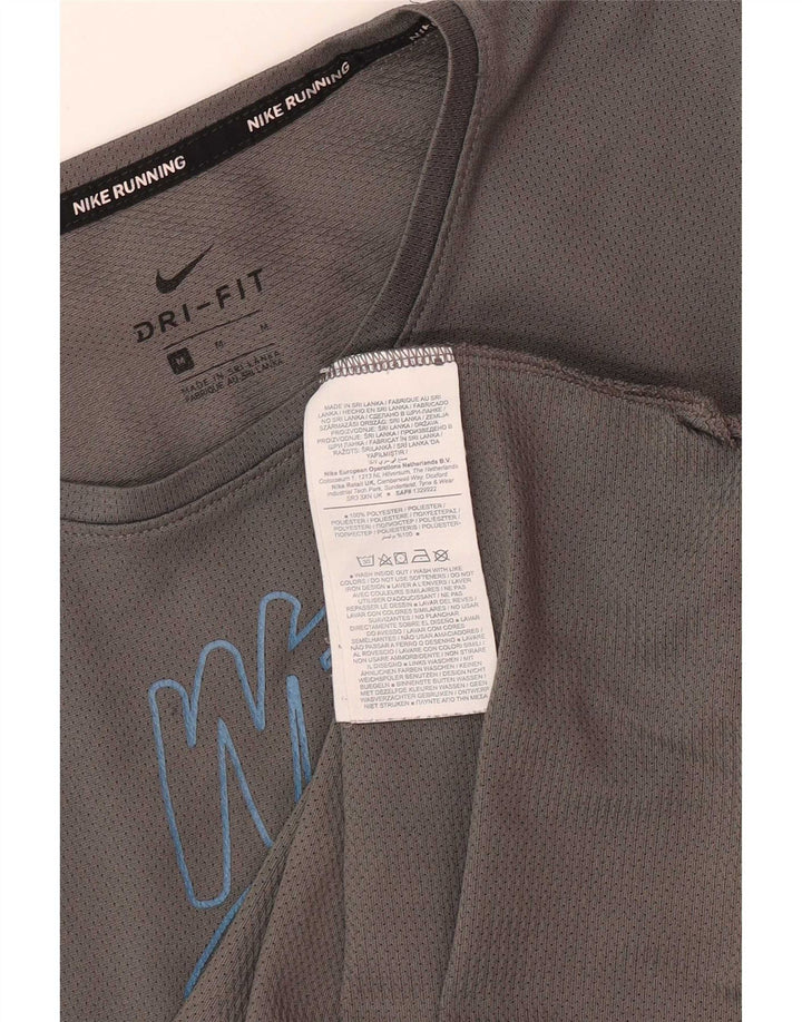 Camiseta Nike Masculina Dri Fit Graphic Top Cinza Médio Poliéster