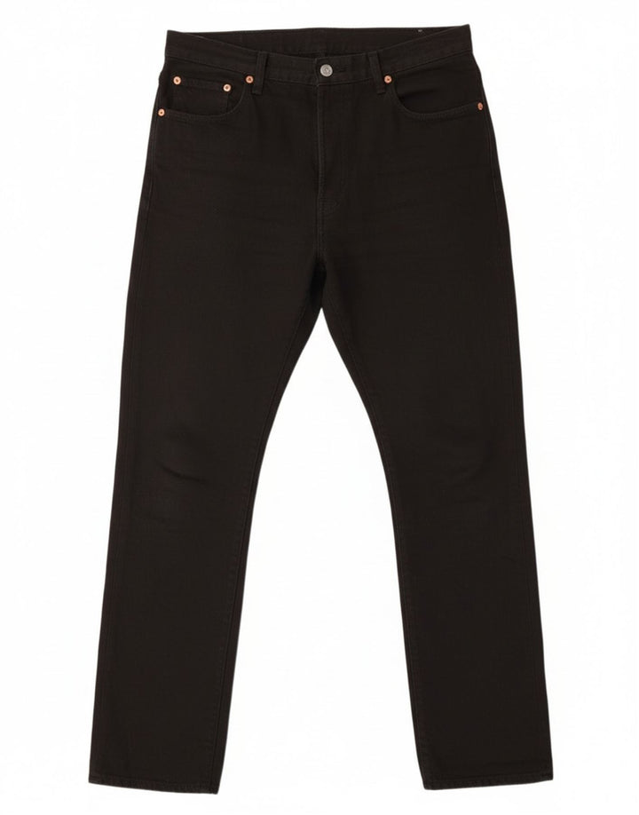 Jeans Levis 501 Straight Masculino W29 L30 Algodão Preto