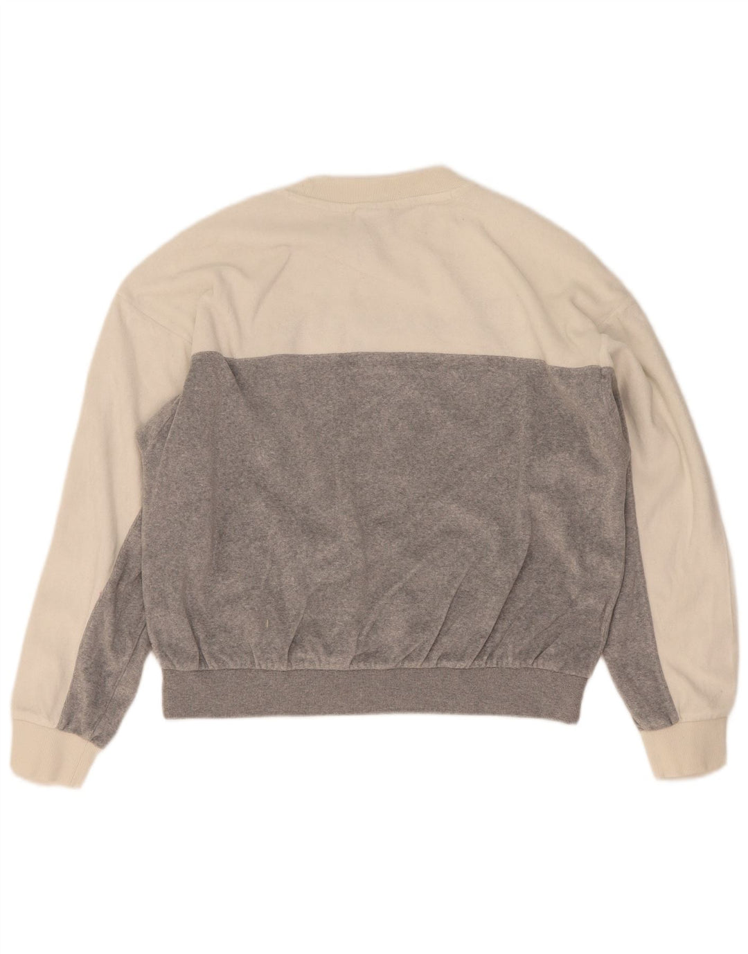 Champion feminino gráfico moletom jumper UK 14 médio branco colorblock
