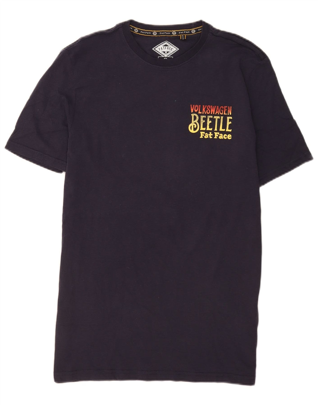 Camiseta gráfica masculina Fat Face Top médio algodão azul marinho