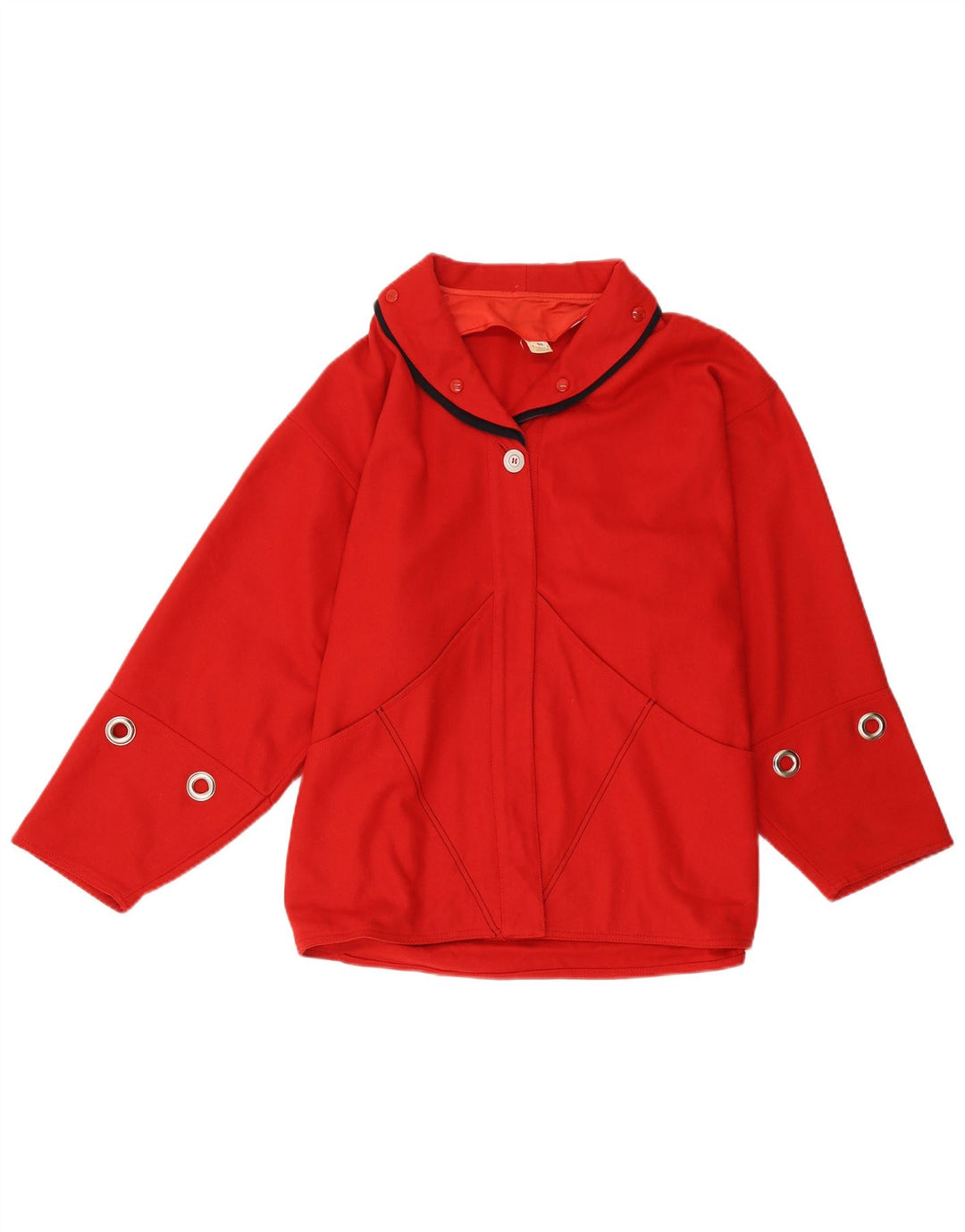 Jaqueta bomber feminina vintage IT 44 lã vermelha média