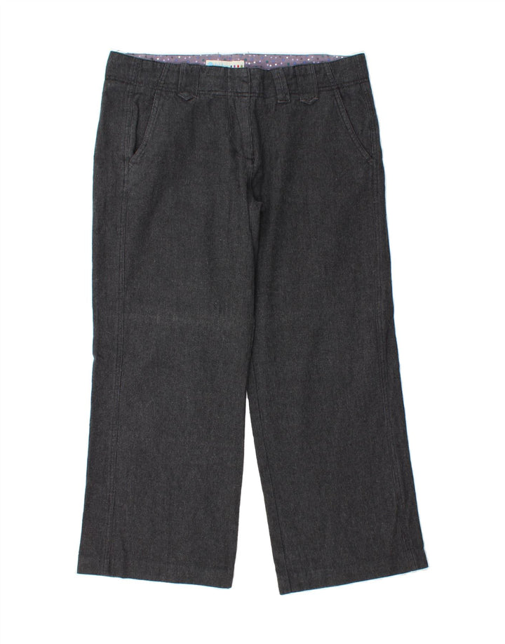 FAT FACE Womens Straight Cropped Trousers US 12 Large W32 L26 Grey Cotton Vintage Fat Face and Second-Hand Fat Face from Messina Hembry 