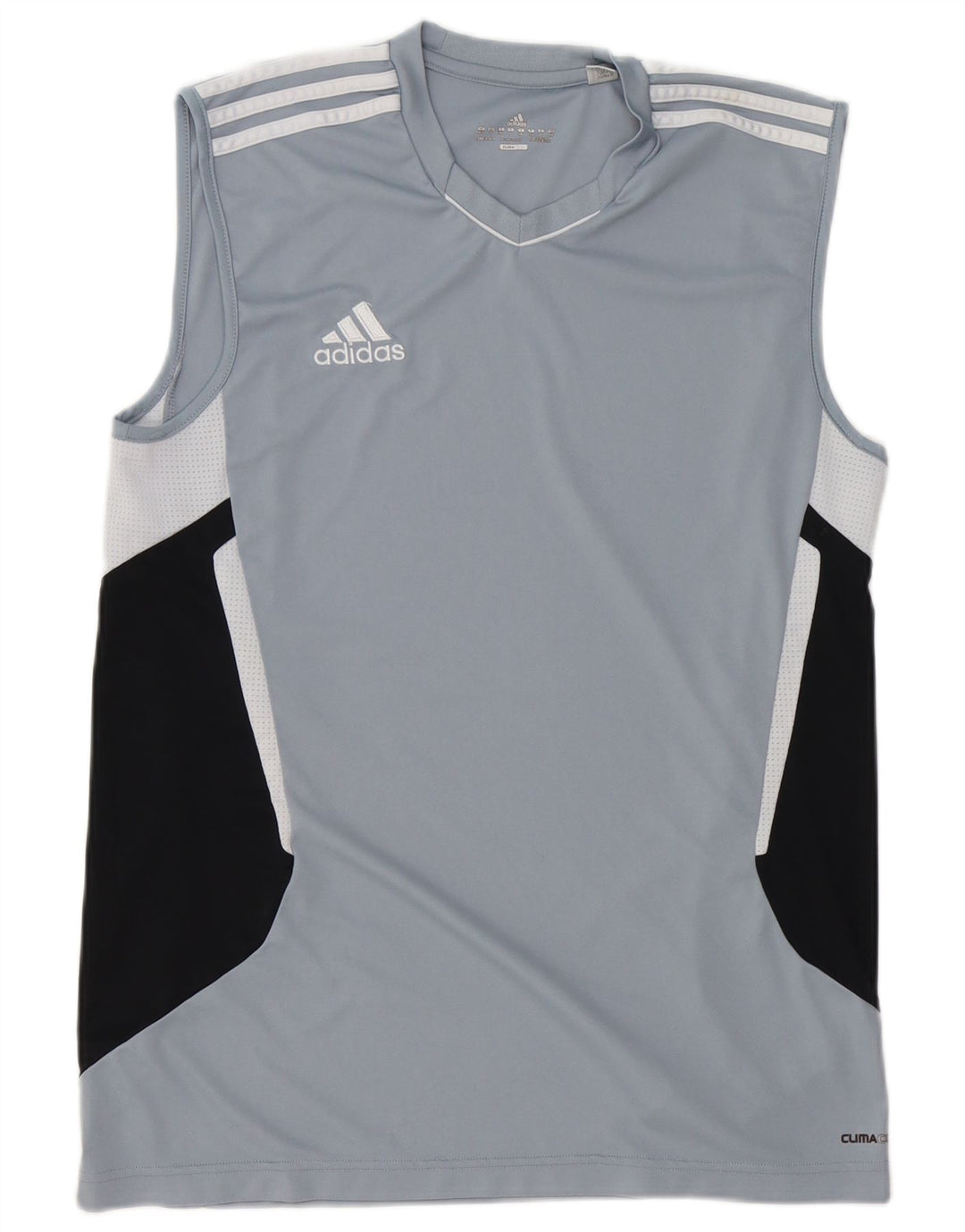 ADIDAS Masculino Climacool Vest Top UK 40/42 Médio Azul Colourblock Poliéster