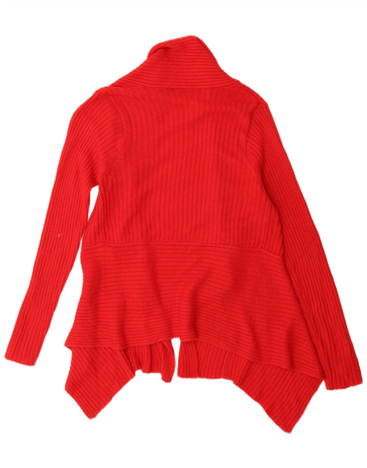Suéter cardigã feminino Zara UK 12 acrílico vermelho médio