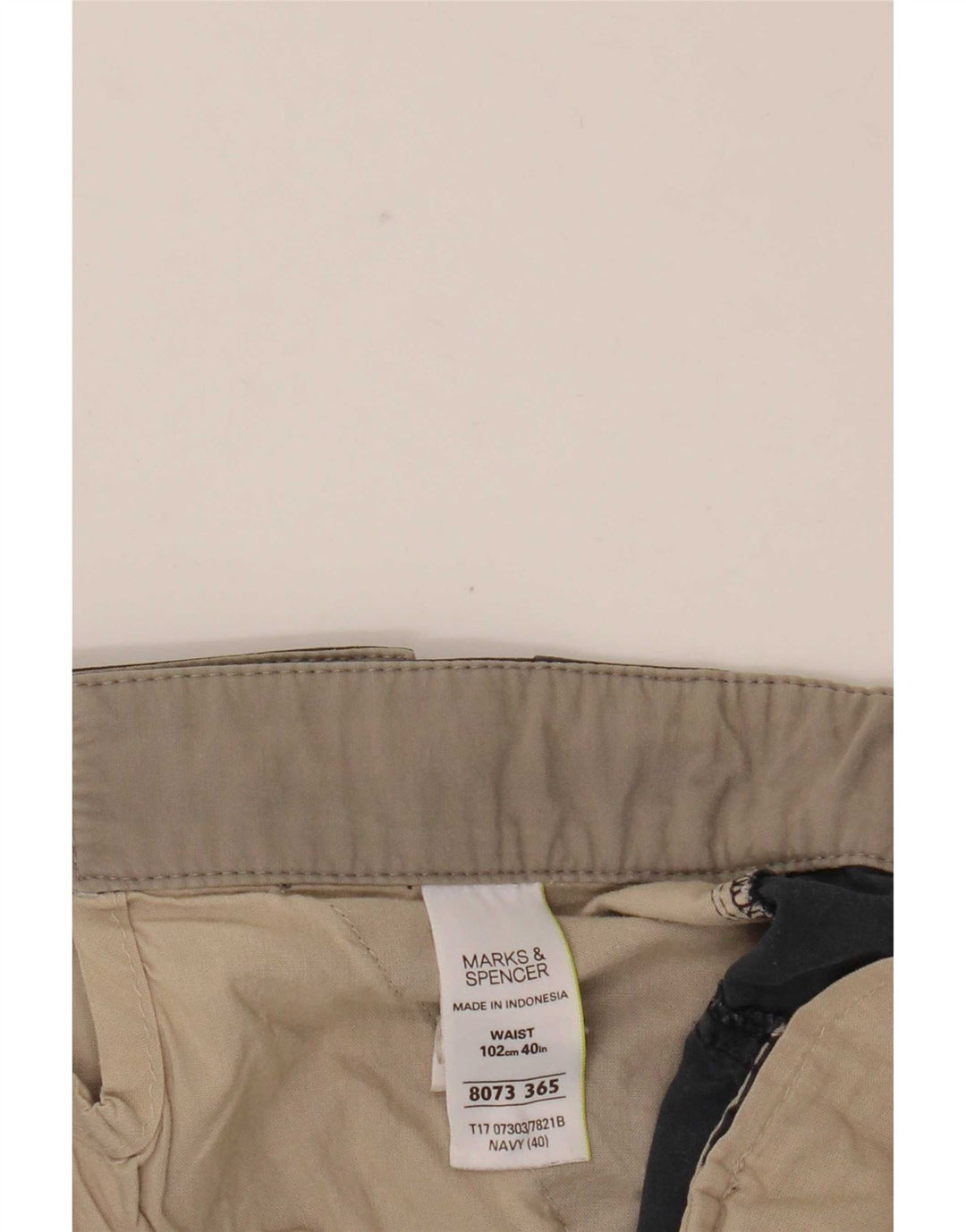 Shorts cargo masculino Marks & Spencer W40 XL azul marinho