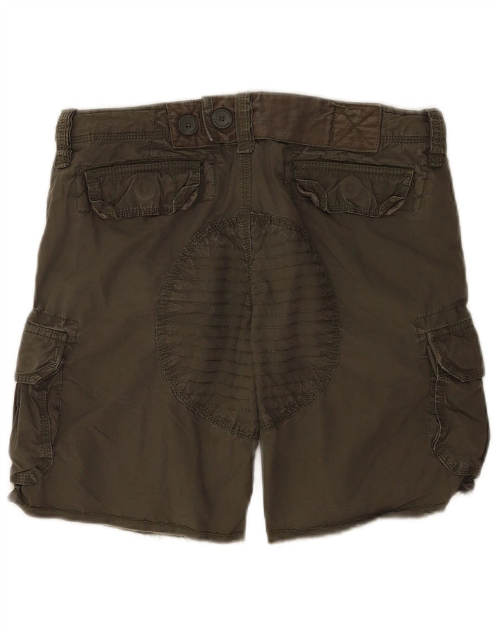 Shorts cargo masculino Superdry pequeno W29 algodão cáqui