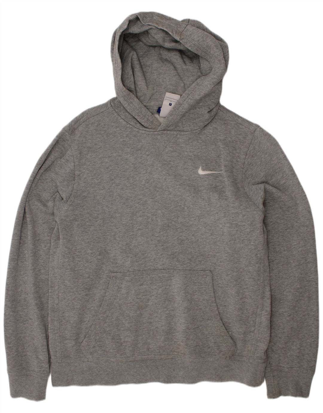 NIKE Meninos moletom com capuz 12-13 anos grande cinza algodão