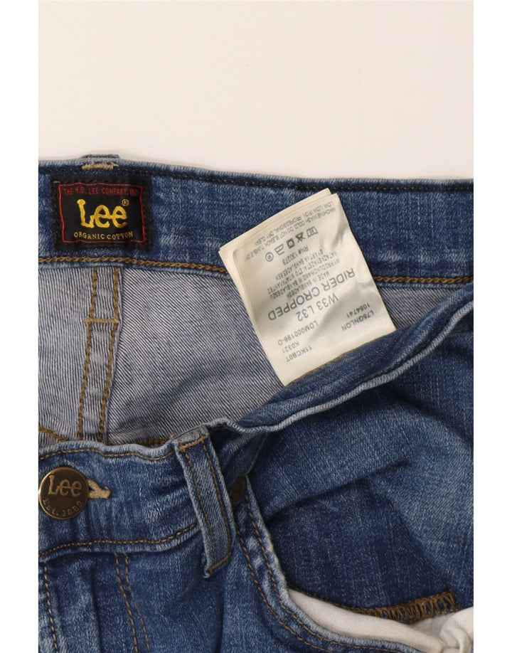 LEE Calça jeans feminina Rider W33 L28 azul algodão