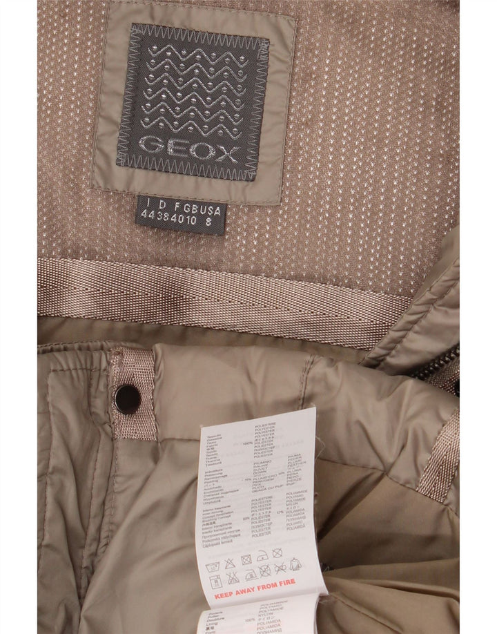 Jaqueta acolchoada de grandes dimensões Geox Womens Respira UK 10 poliéster bege pequeno