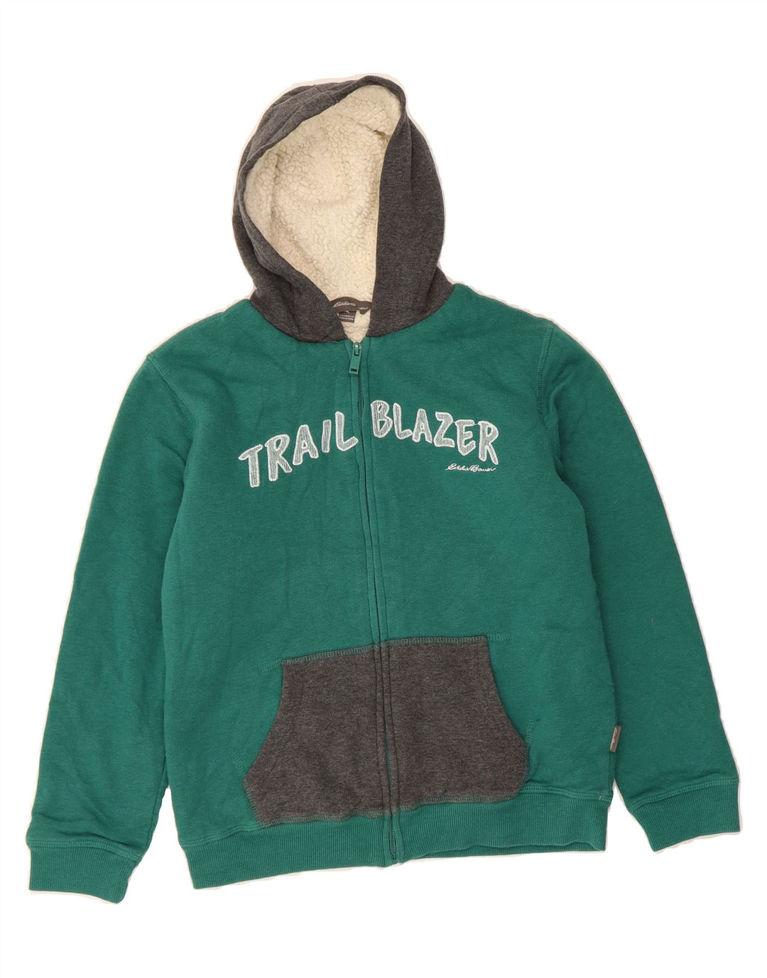 EDDIE BAUER Boys Zip Hoodie Sweater 10-11 Years Medium Green Vintage Eddie Bauer and Second-Hand Eddie Bauer from Messina Hembry 