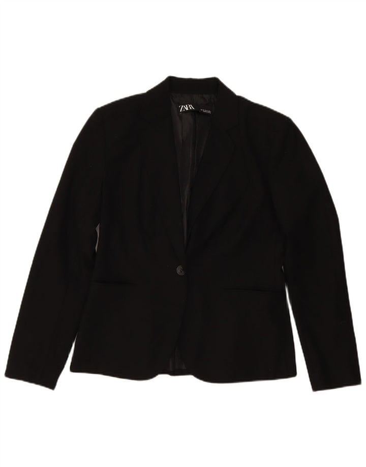 Jaqueta blazer feminina Zara com 1 botão EU 40 médio preto