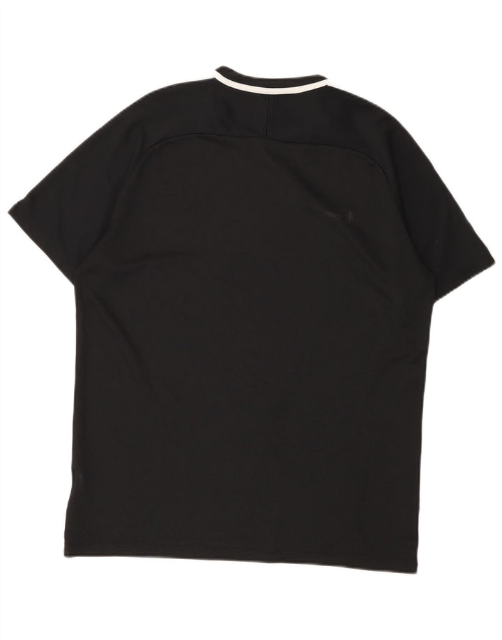 Camiseta feminina NIKE Dri Fit UK 16 grande preto colorblock poliéster