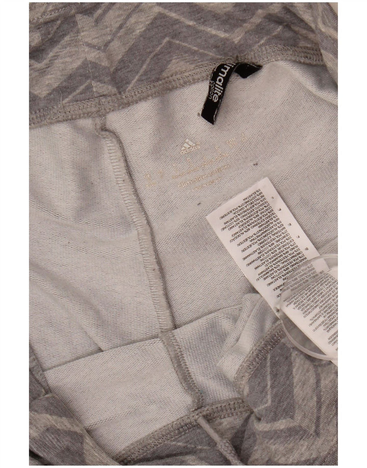 Adidas Womens Climalite Calças de treino Joggers UK 8/10 Small Grey