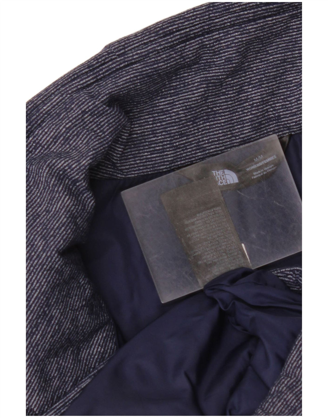 Colete acolchoado feminino THE NORTH FACE UK 14 risca de giz azul marinho médio