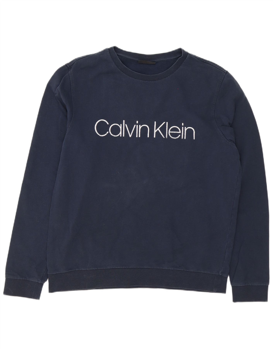 Calvin Klein moletom gráfico masculino Jumper XL azul marinho algodão