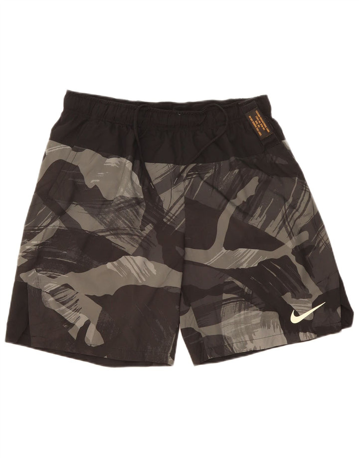 NIKE Masculino Dri Fit Sport Shorts Grande Preto Camuflado Poliéster