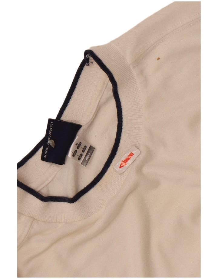 Camiseta masculina gráfica Umbro grande poliéster branco