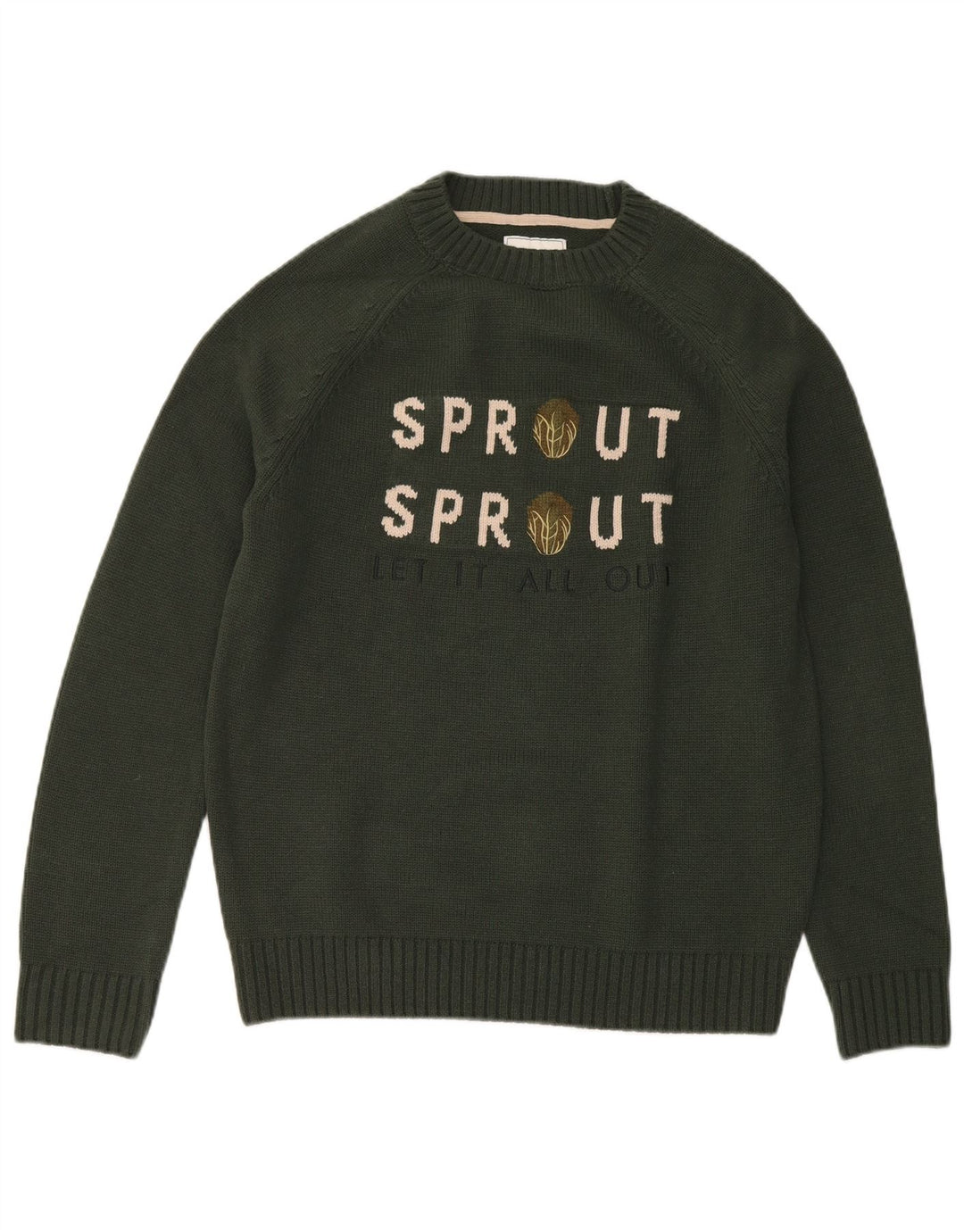 Joules Suéter masculino com gola redonda e gola redonda acrílico verde médio