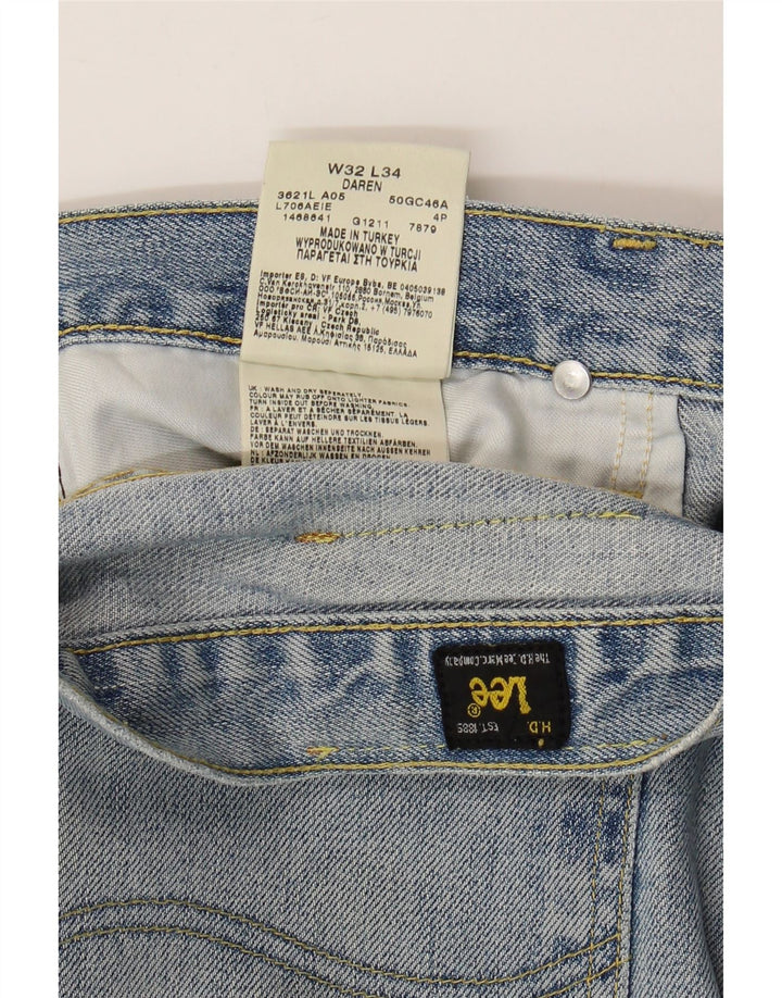 Lee Mens Daren Slim Jeans W32 L34 Azul Algodão