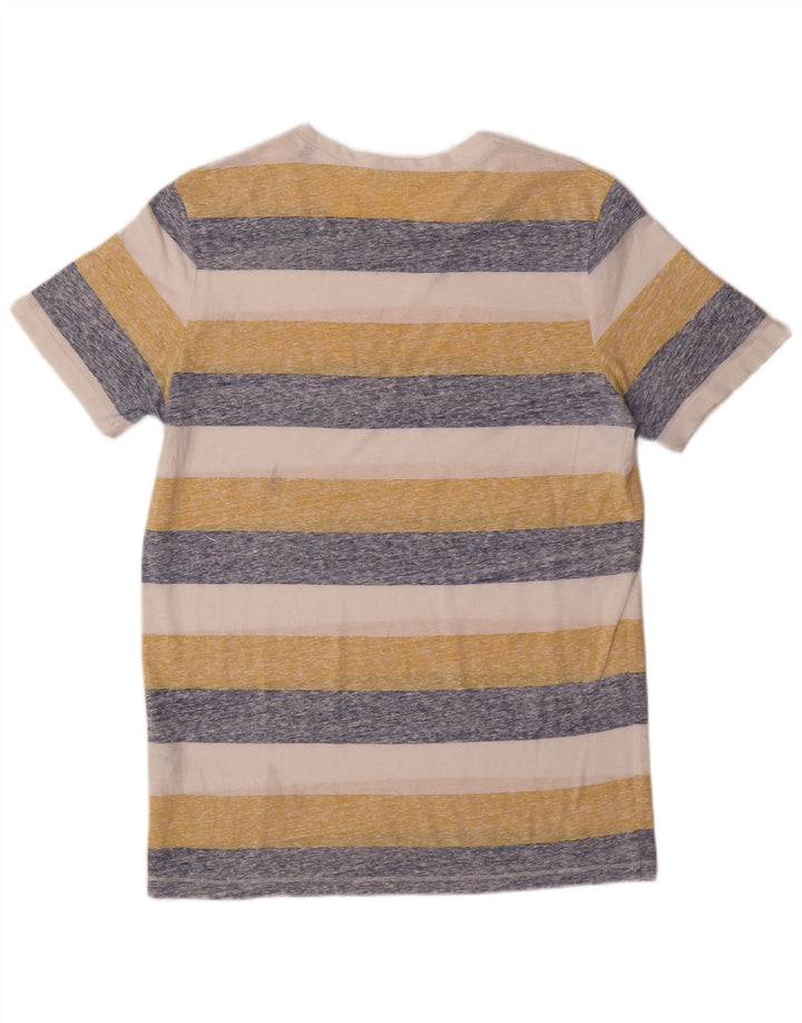 Camiseta masculina Jack & Jones grande poliéster listrado multicolorido