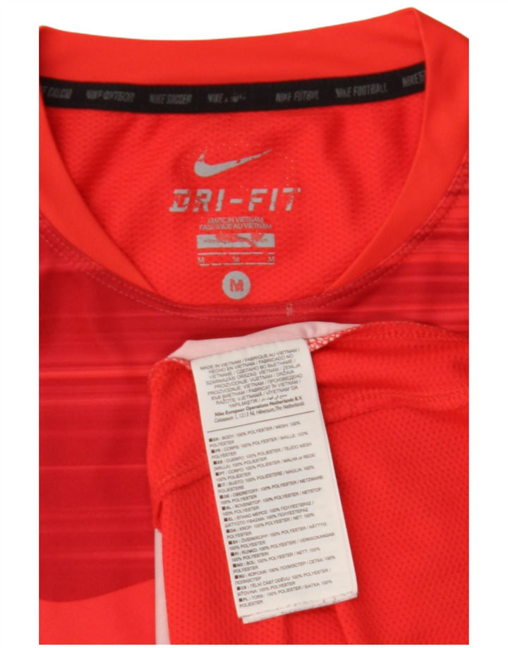 Camiseta masculina NIKE Dri Fit Graphic Top Médio Poliéster Vermelho