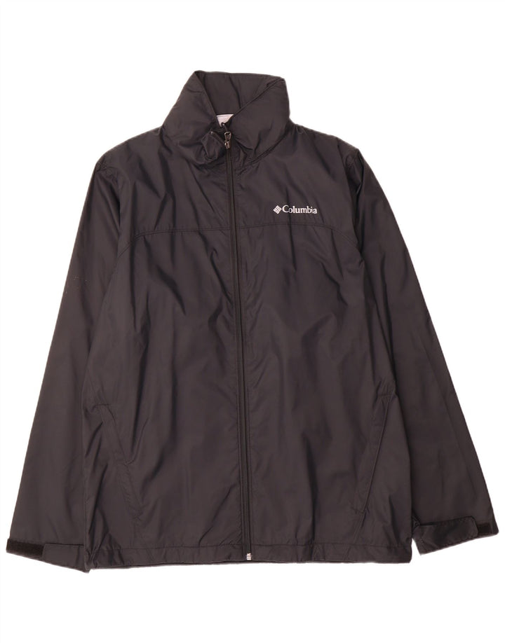 Jaqueta de chuva masculina Columbia UK 36 pequena preta nylon
