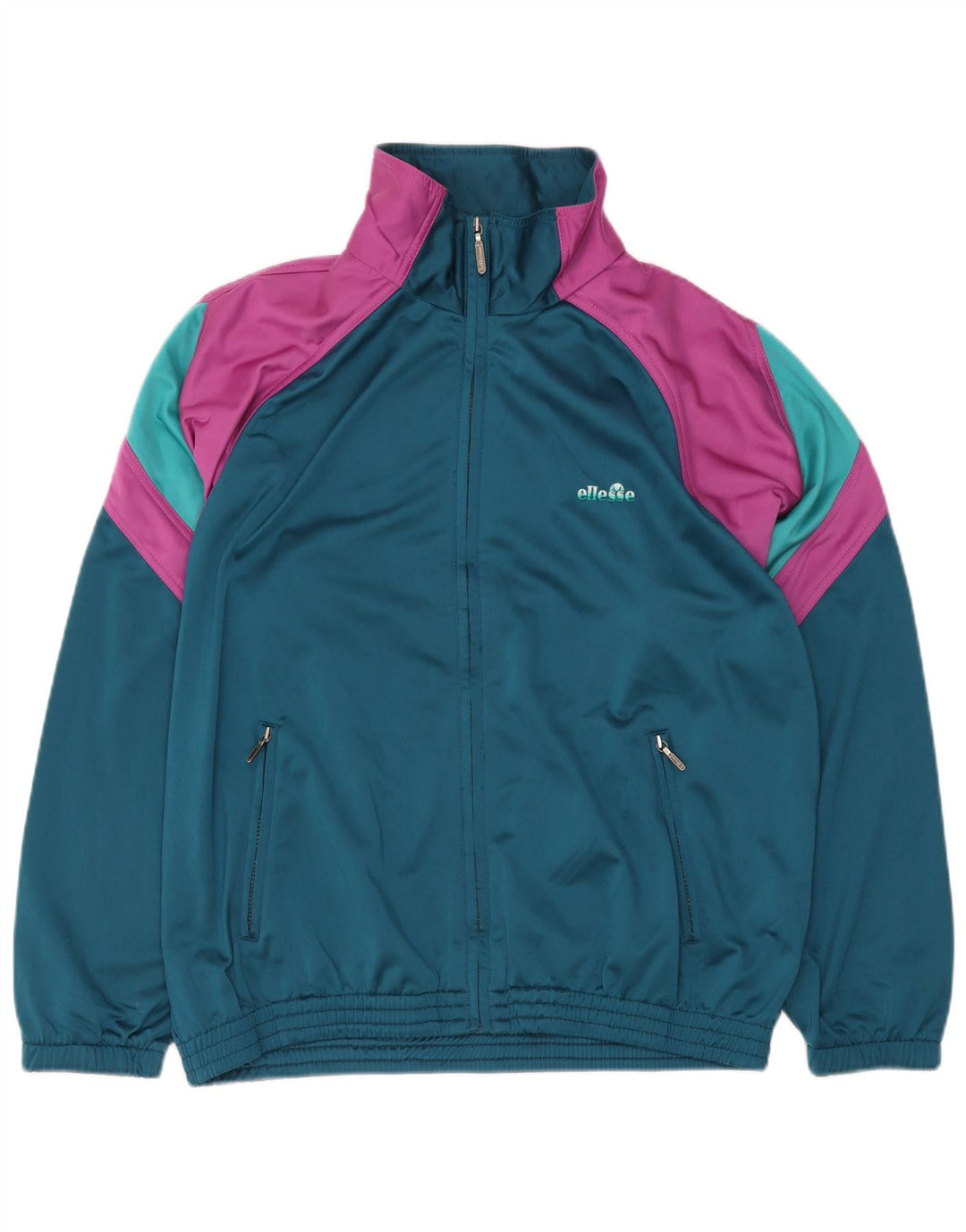 Ellesse Mens Treino Top Jaqueta Grande Poliéster Colourblock Azul