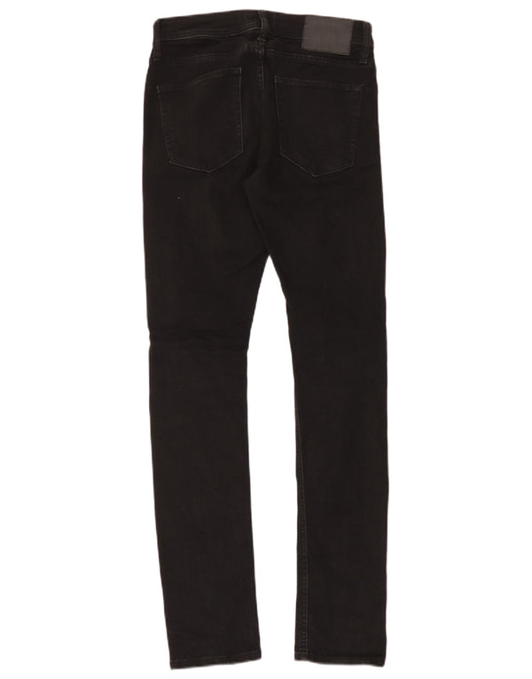 Jack & Jones Mens GLENN Distressed Slim Jeans W28 L32 Algodão Preto
