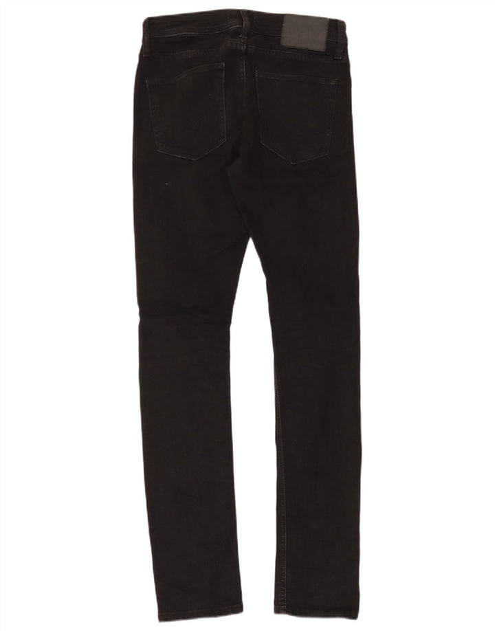 Jack & Jones Mens GLENN Distressed Slim Jeans W28 L32 Algodão Preto