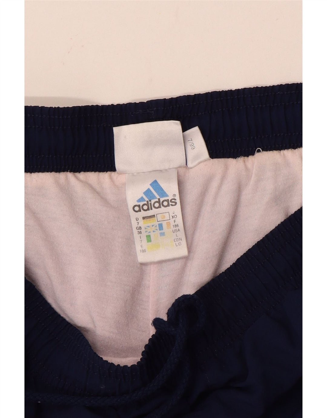 Calça de treino masculina Adidas Joggers grande poliéster azul marinho