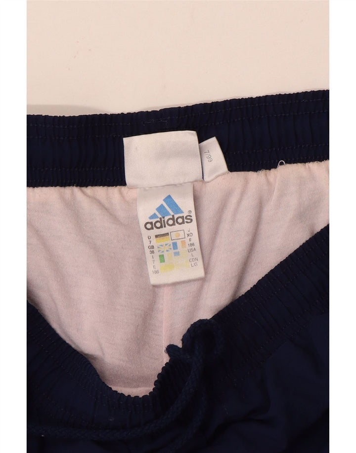 Calça de treino masculina Adidas Joggers grande poliéster azul marinho