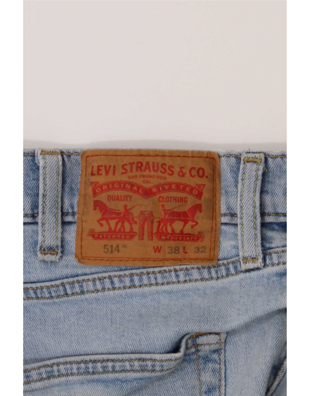 Levi's Masculino 514 Straight Jeans W38 L32 Azul Algodão