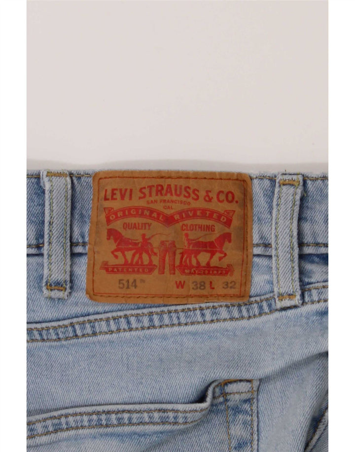 Levi's Masculino 514 Straight Jeans W38 L32 Azul Algodão