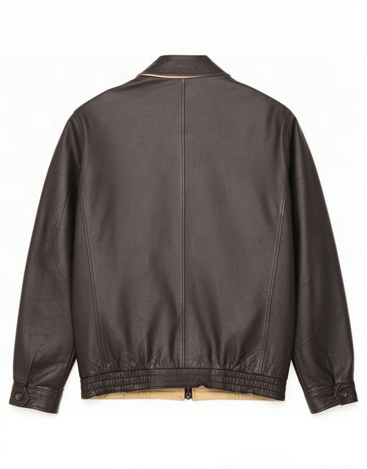 Jaqueta de couro masculina Vagrant IT 52 XL preta