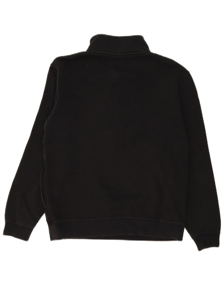 Moletom masculino Nike com zíper e gola alta de algodão preto médio