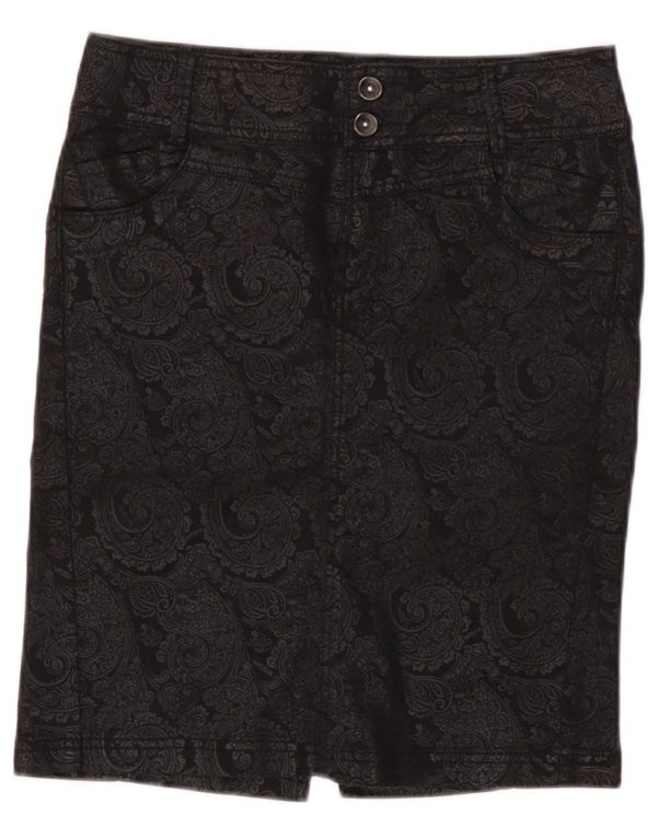 Saia lápis feminina Desigual EU 38 médio W28 preto paisley