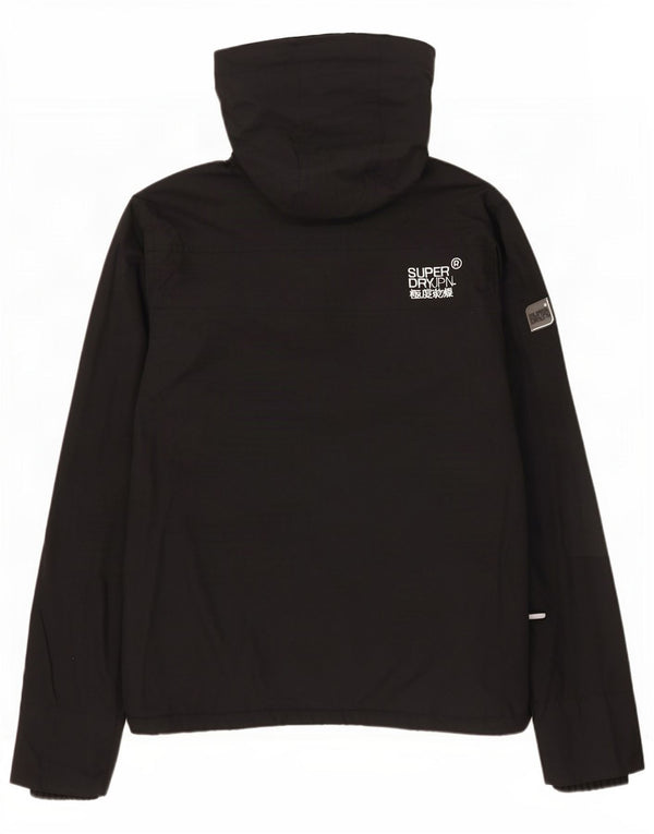 Jaqueta corta-vento masculina Superdry com capuz e blusão UK 40 grande nylon preto