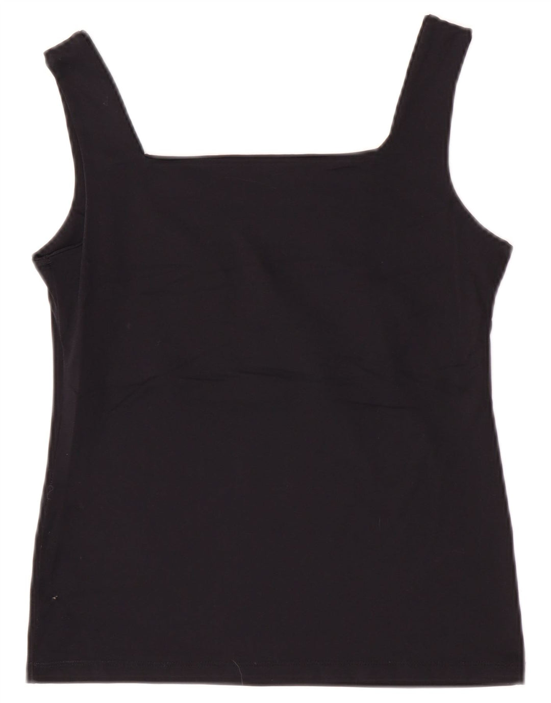 Zara Womens Crop Cami Top Reino Unido 12 Médio Preto