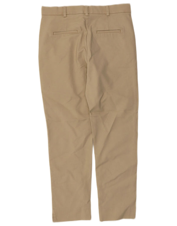 Calça feminina Marks & Spencer Autograph Chino UK 10 pequena W30 L26 bege