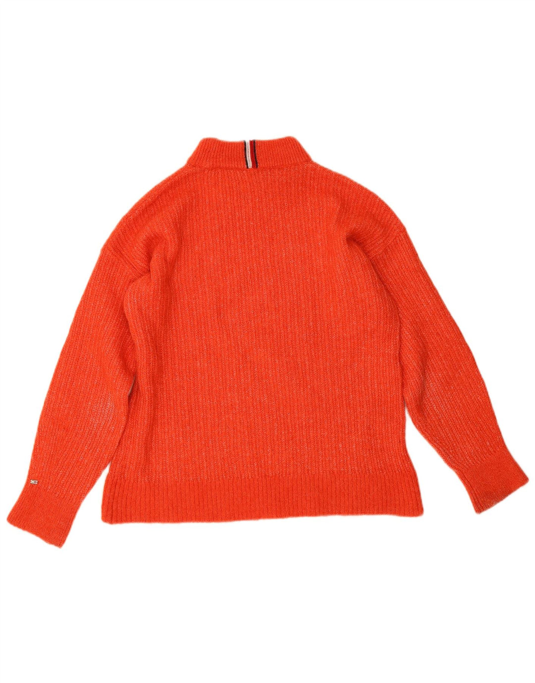 Suéter feminino Tommy Hilfiger com gola redonda e gola redonda, tamanho 14, médio, laranja