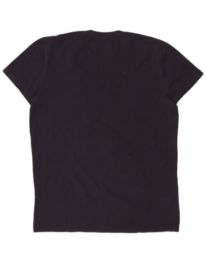 CALVIN KLEIN JEANS Camiseta gráfica masculina Top 2XL algodão azul marinho