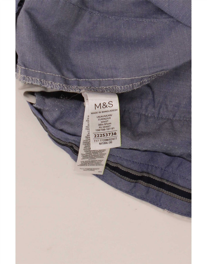 Shorts Chino masculino Marks & Spencer W36 grande algodão cinza