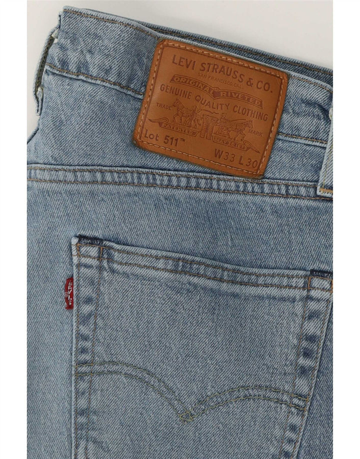 Calça Jeans Levis 511 Slim Masculina W33 L30 Azul Algodão