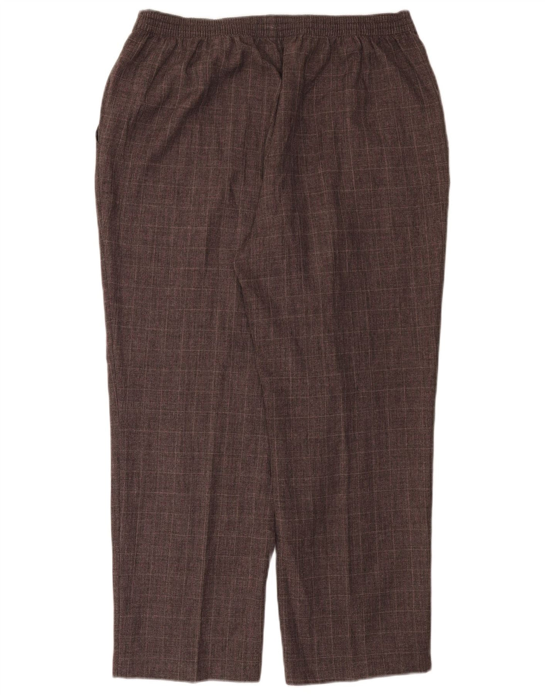 Calça feminina Marks & Spencer curta cônica W34 L26 xadrez roxo
