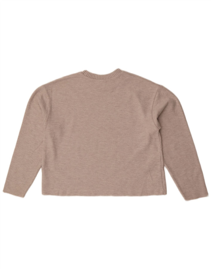 Blusa feminina Zara Top UK 14 Médio Bege