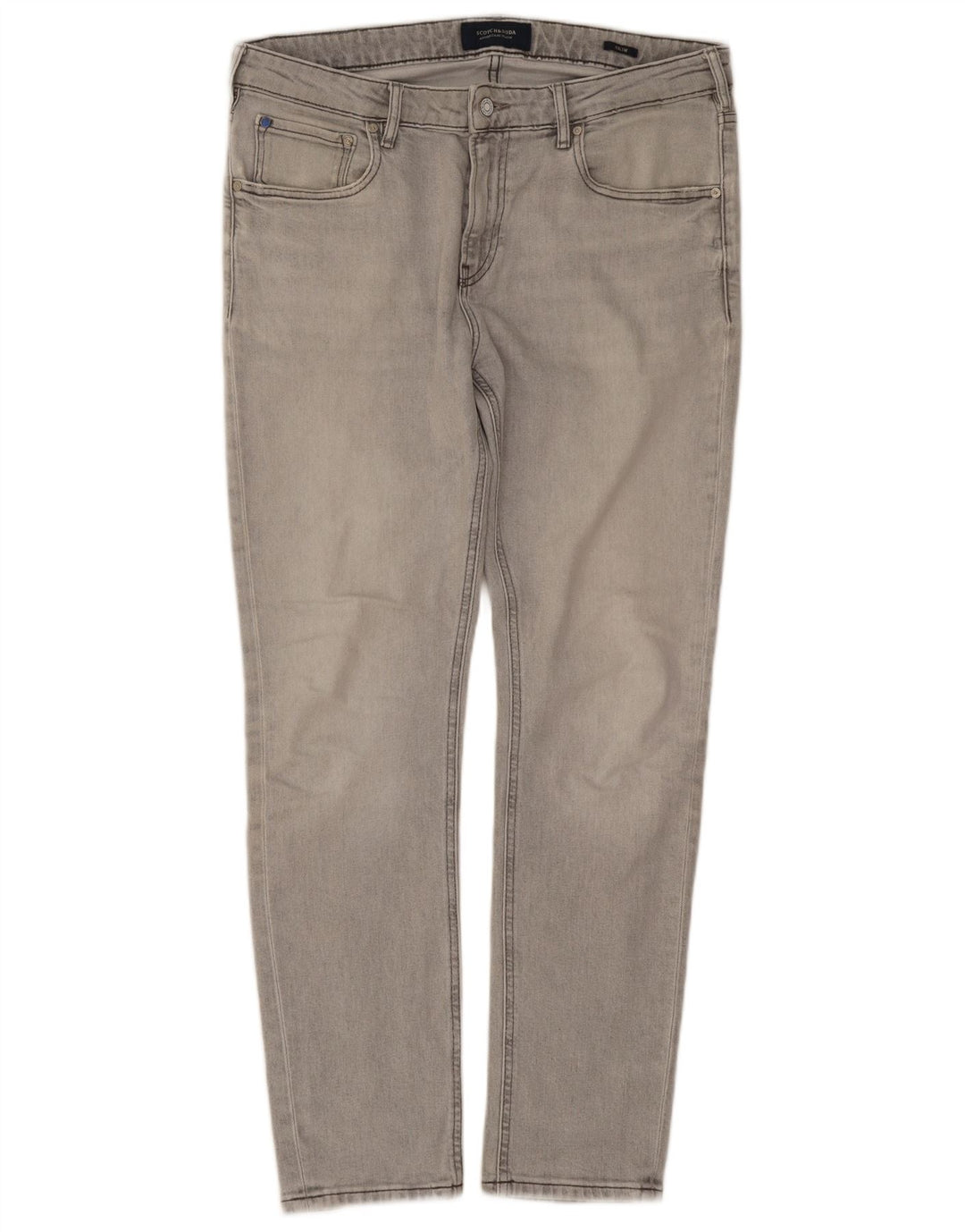 Scotch & Soda Mens Slim Jeans W34 L30 Algodão Cinza