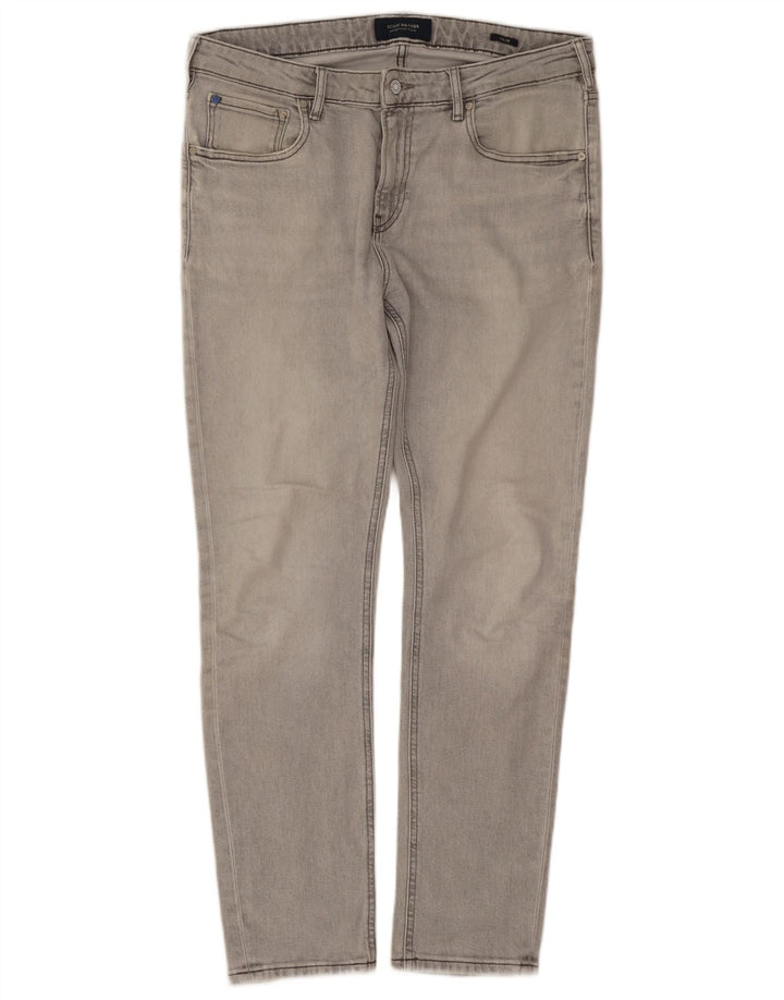 Scotch & Soda Mens Slim Jeans W34 L30 Algodão Cinza